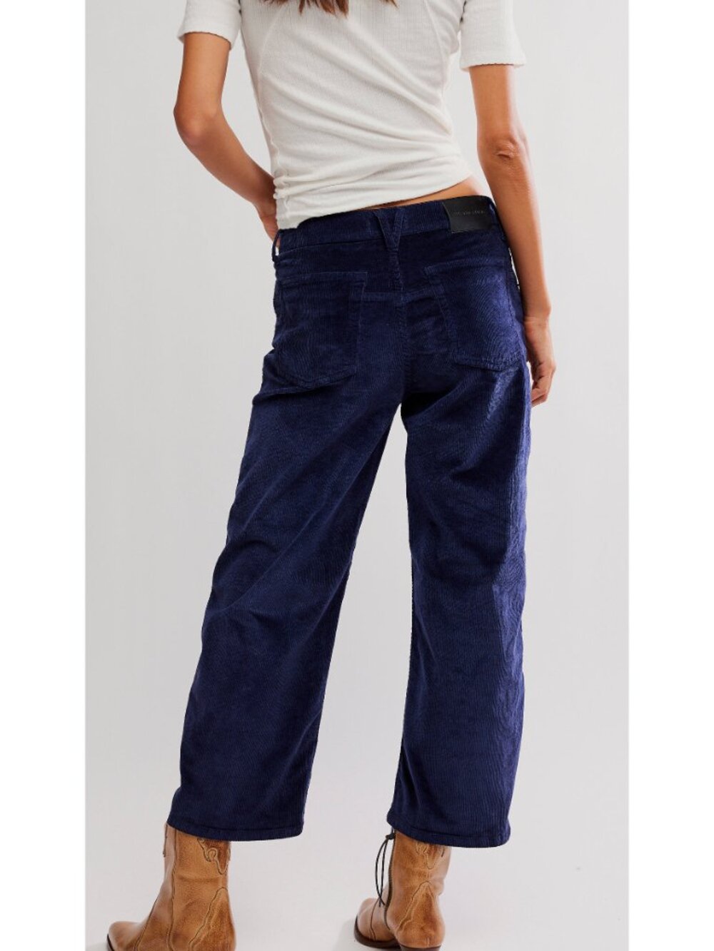 FREE PEOPLE We The Free Deep Trance Dropped Corduroy Jeans / Deep Seas - Picture 2 of 6